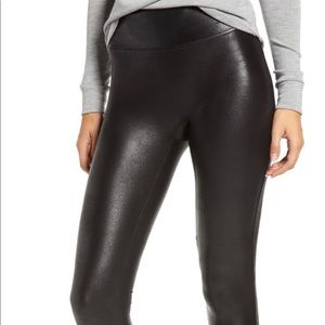 Spanx faux leather leggings size M